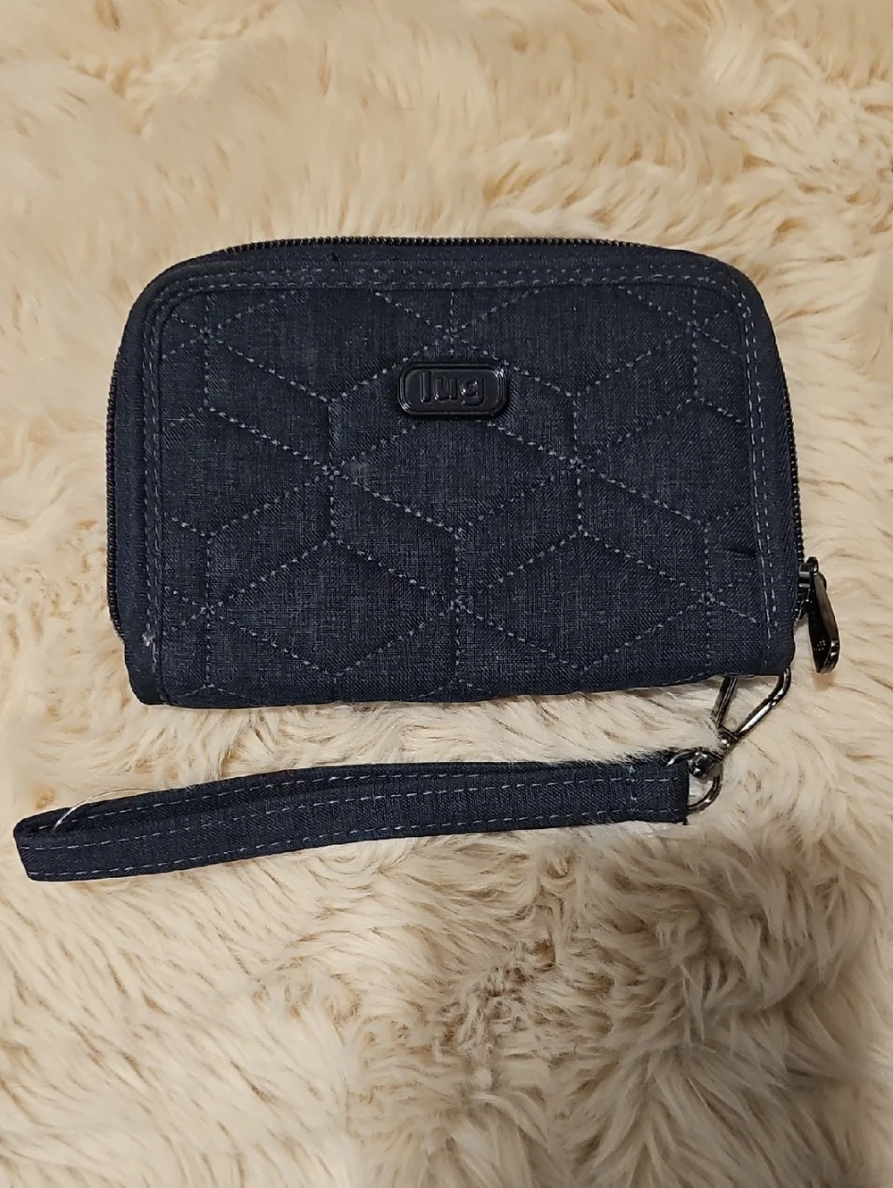 Lug RFID Quilted Wristlet Wallet Rodeo 2 Heather Indigo
